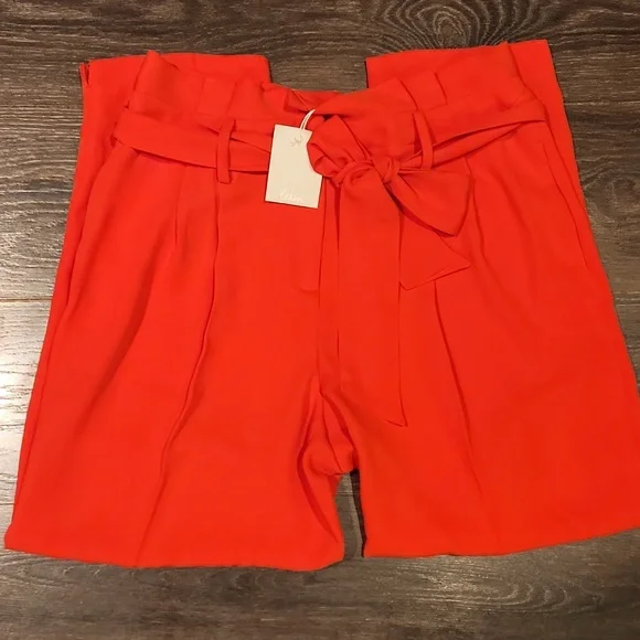 â¤ď¸ NWT! BODEN MELINDA HIGH RISE PLEATED TIE WAIST FLOWY TAPERED PAPERBAG PANTS - Picture 6 of 14